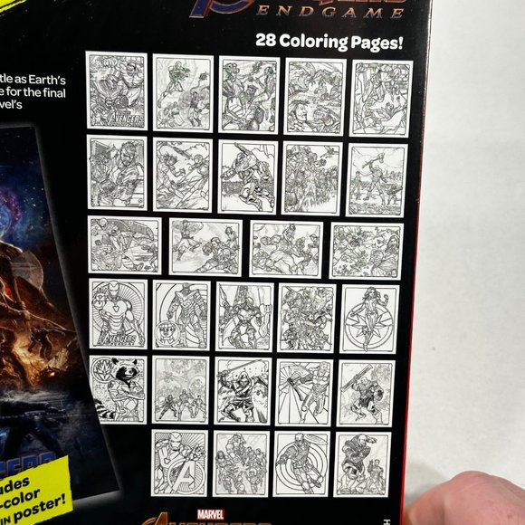 Crayola Art With Edge Marvel Avengers Endgame Coloring Book And Poster New - Picture 5 of 9